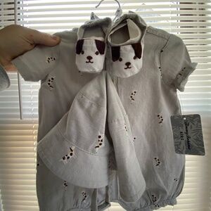 Tommy Bahama Dog Romper Set